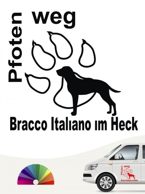 Bracco Italiano Hundeaufkleber anfalas.de