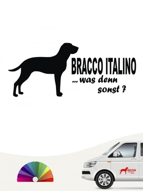 Bracco Italiano was denn sonst Sticker anfalas.de