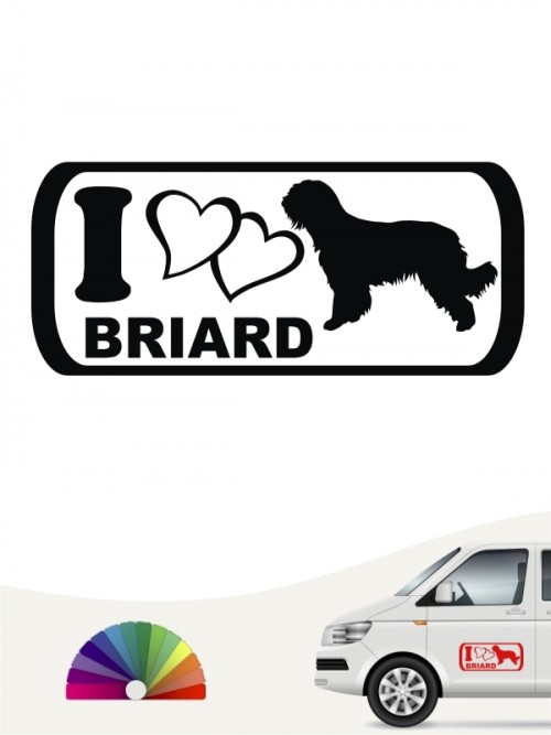 I Love Briard Autosticker anfalas.de