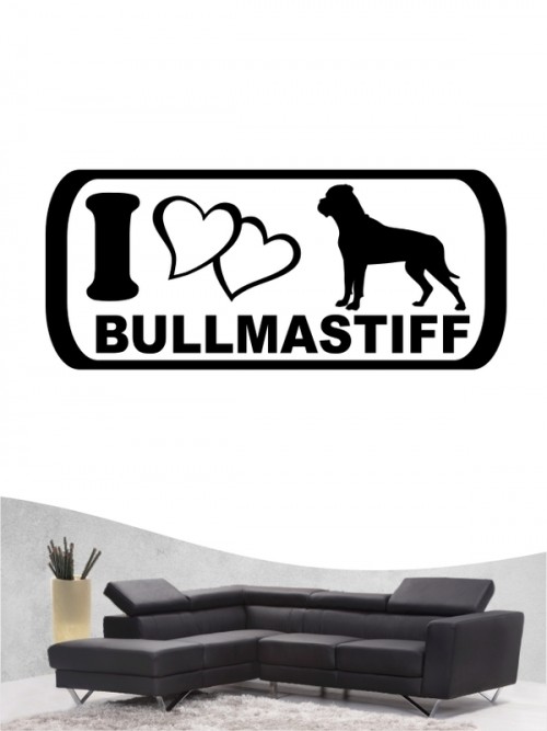 Bullmastiff 6 - Wandtattoo