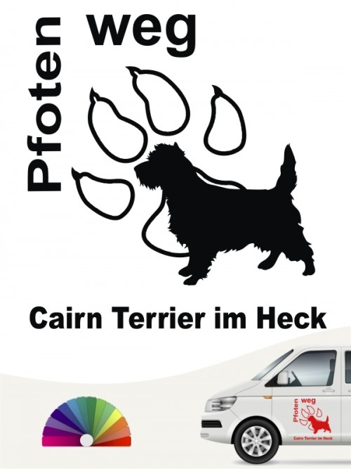 Cairn Terrier Pfoten weg Aufkleber anfalas.de