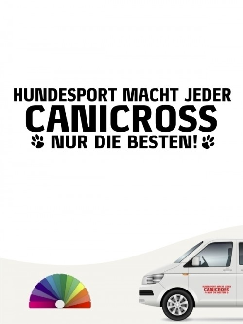 Hunde-Autoaufkleber Canicross nur die Besten von Anfalas.de