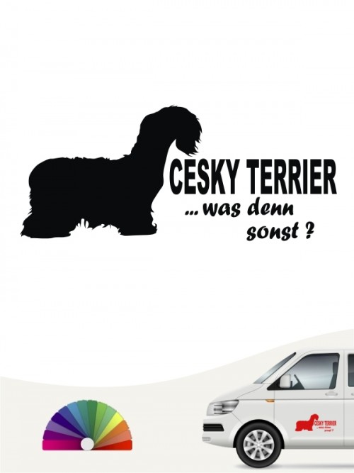 Cesky Terrier was denn sonst Aufkleber anfalas.de