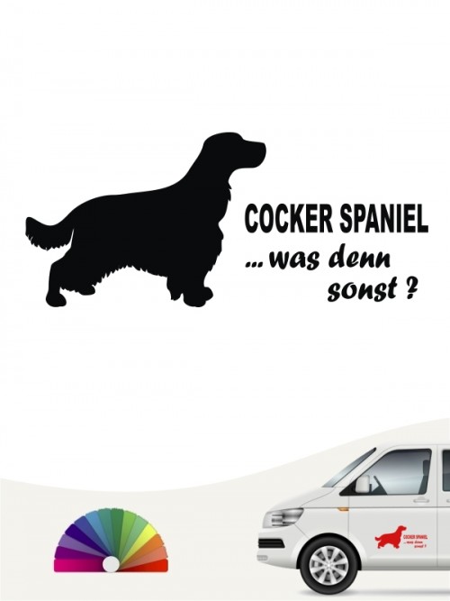 Cocker Spaniel was denn sonst Autoaufkleber anfalas.de