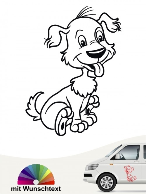 Comic Hund Autosticker von anfalas.de