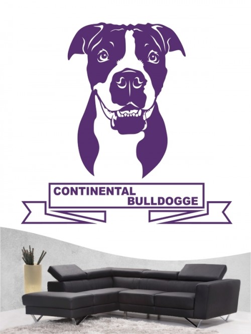 Hunde-Wandtattoo Continental Bulldogge 15 von Anfalas.de