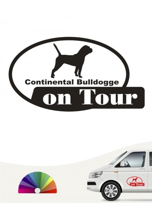 Hunde-Autoaufkleber Continental Bulldogge 9 von Anfalas.de