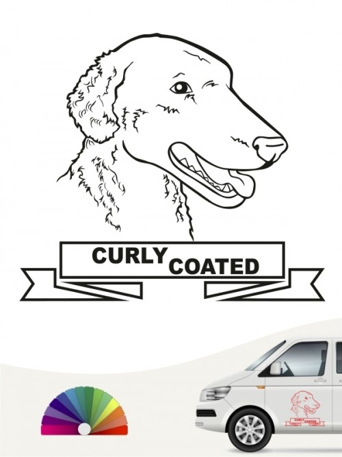 Hunde-Autoaufkleber Curly Coated Retriever 16 von Anfalas.de