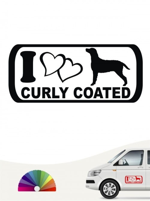 I Love Curly Coated Aufkleber anfalas.de