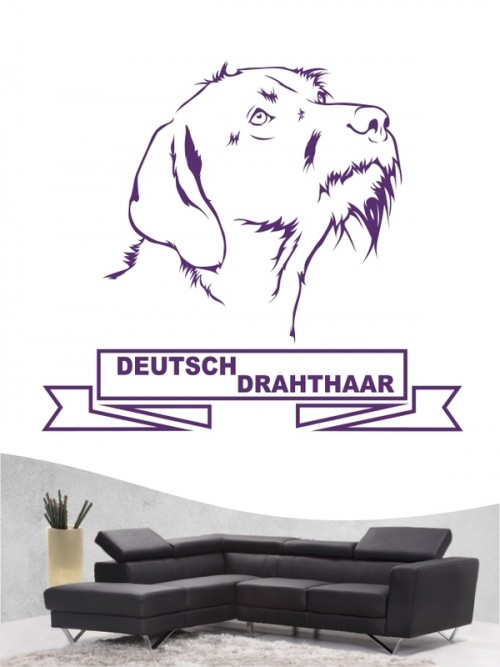 Hunde-Wandtattoo Deutsch Drahthaar 15 von Anfalas.de