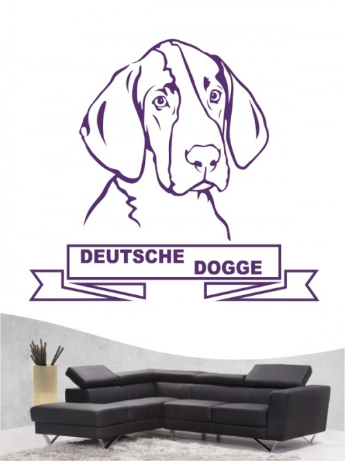 Hunde-Wandtattoo Deutsche Dogge 15 von Anfalas.de