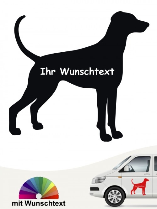 Dobermann Hundeaufkleber mit Wunschtext anfalas.de