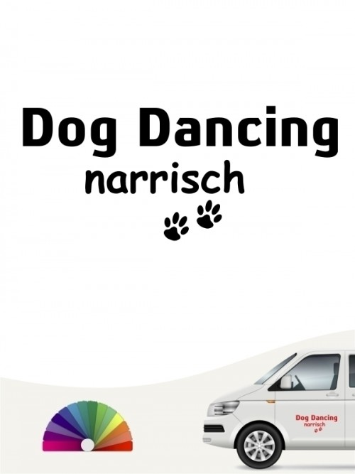 Hunde-Autoaufkleber Dog Dancing narrisch von Anfalas.de