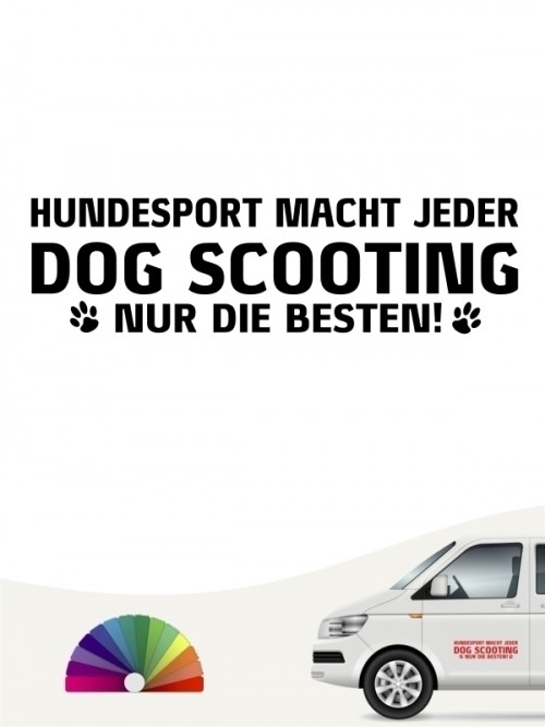Hunde-Autoaufkleber Dog Scooting nur die Besten von Anfalas.de