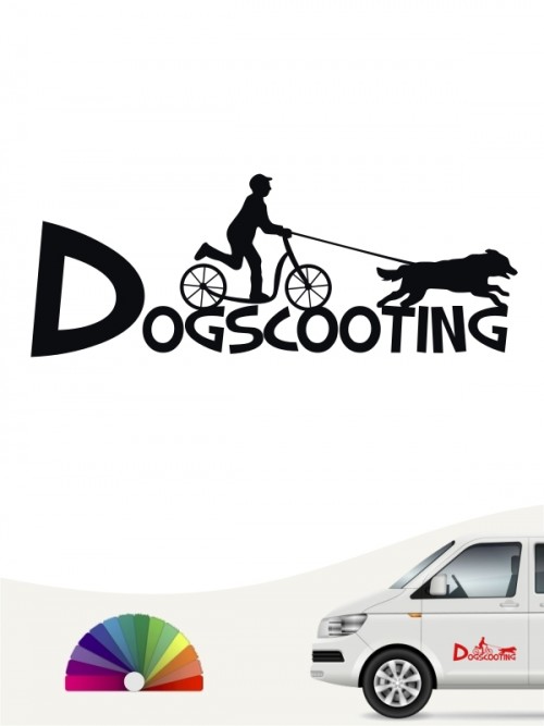 Hunde-Autoaufkleber Dogscooting 20 von Anfalas.de
