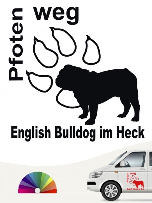 English Bulldog Pfoten weg Hundeaufkleber anfalas.de