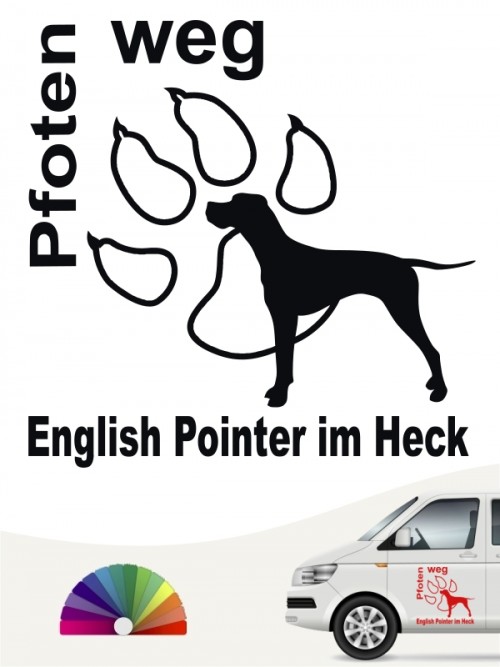 English Pointer Pfoten weg Autoaufkleber anfalas.de