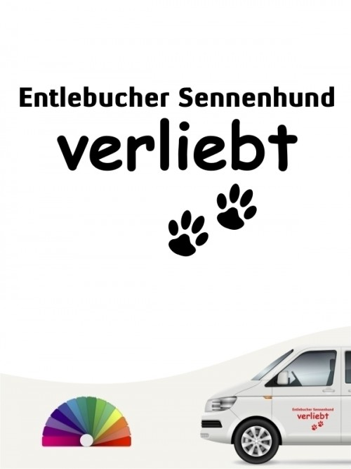 Hunde-Autoaufkleber Entlebucher Sennenhund verliebt von Anfalas.de