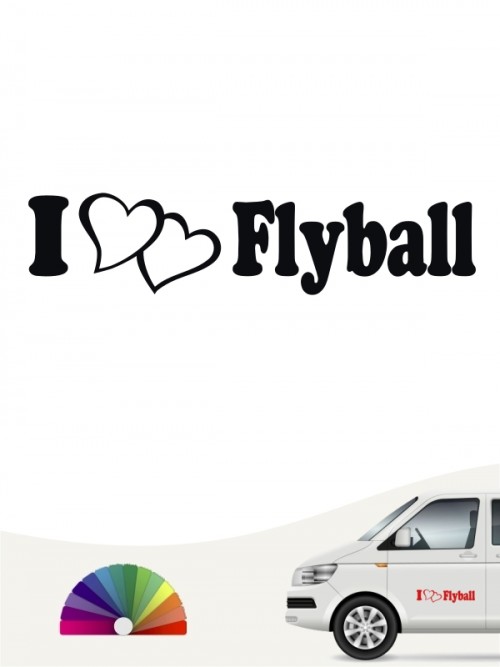 I love Flyball Heckscheibenaufkleber von anfalas.de