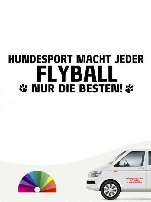 Hunde-Autoaufkleber Flyball nur die Besten von Anfalas.de