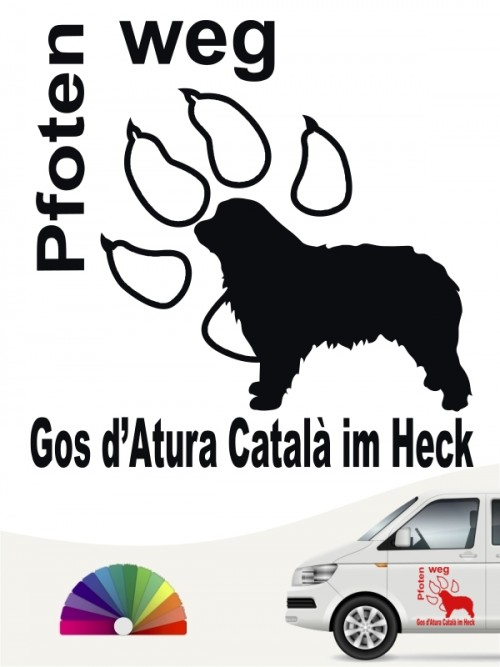 Hunde-Autoaufkleber Gos d'Atura Català 5 von Anfalas.de