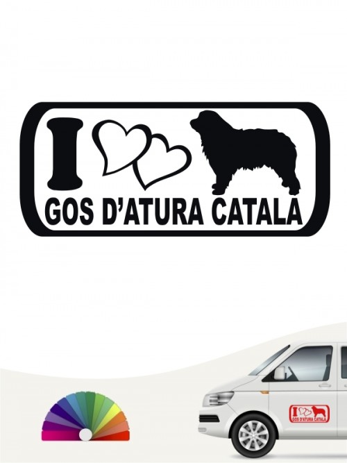 Hunde-Autoaufkleber Gos d'Atura Català 6 von Anfalas.de