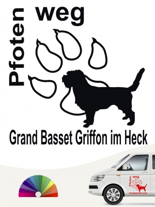Pfoten weg Aufkleber Grand Basset Griffon anfalas.de
