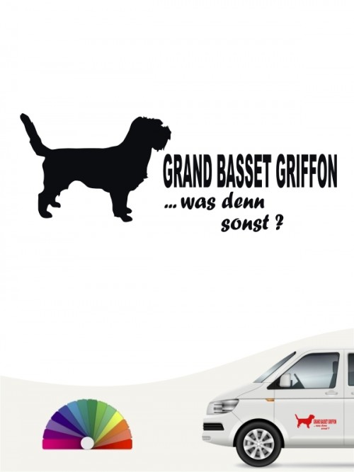 Grand Basset Griffon was denn sonst Heckscheibenaufkleber anfalas.de