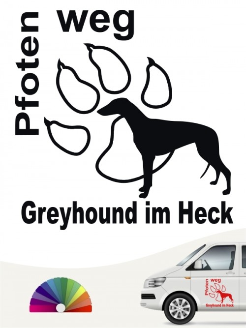 Greyhound Pfoten weg Aufkleber anfalas.de