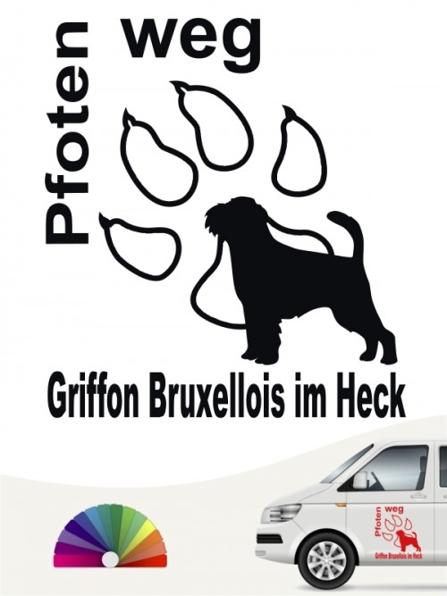 Griffon Bruxellois Pfoten weg Hundeaufkleber von anfalas.de