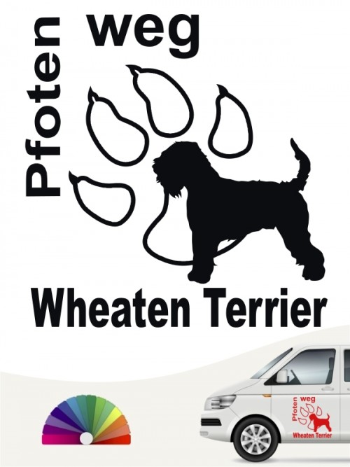 Wheaten Terrier Pfoten weg Aufkleber von anfalas.de