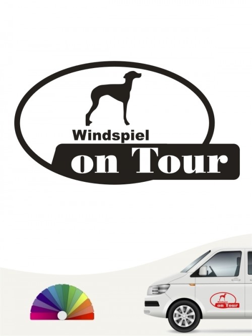 Hunde-Autoaufkleber Italienisches Windspiel 9 von Anfalas.de