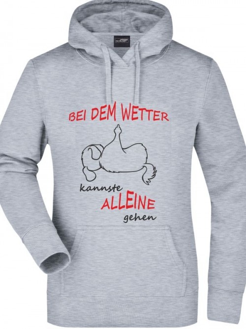  Kapuzen-Sweatshirt Bei dem Wetter von anfalas.de