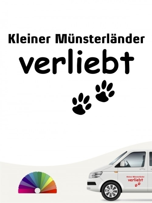 Hunde-Autoaufkleber Kleiner Münsterländer verliebt von Anfalas.de
