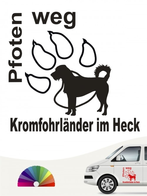 Hunde-Autoaufkleber Kromfohrländer Rauhhaar 5 von Anfalas.de