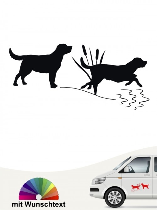 Labrador Retriever Wassermotiv mit Wunschtext von anfalas.de