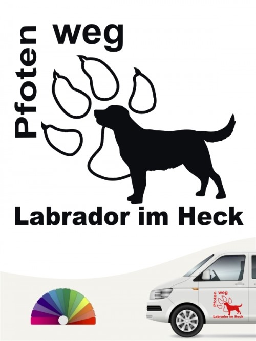 Pfoten weg Aufkleber Labrador von anfalas.de