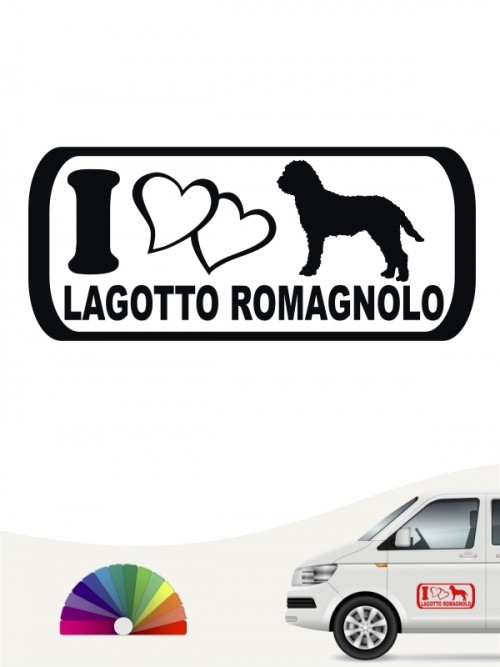 I Love Lagotto Romagnolo Heckscheibenaufkleber von anfalas.de