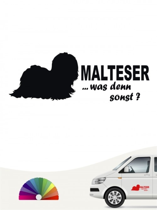 Malteser was denn sonst Heckscheibenaufkleber von anfalas.de