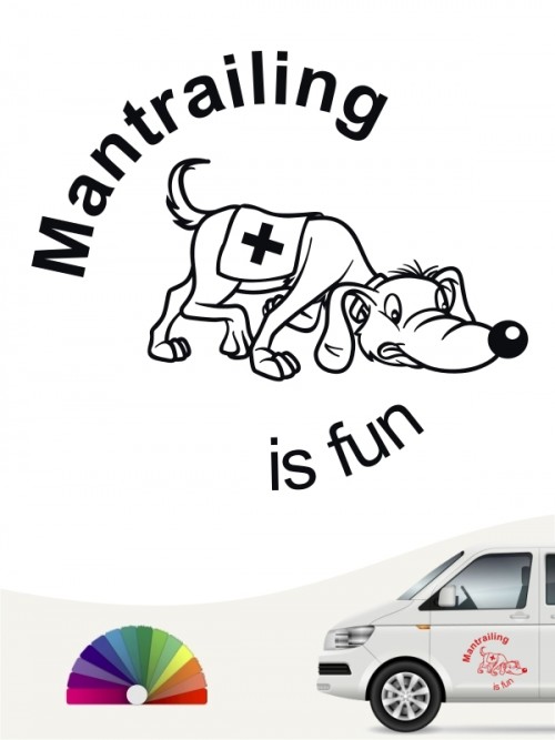Mantrailing is fun Aufkleber von anfalas.de