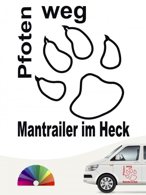 Hunde-Autoaufkleber Mantrailing 9 von Anfalas.de