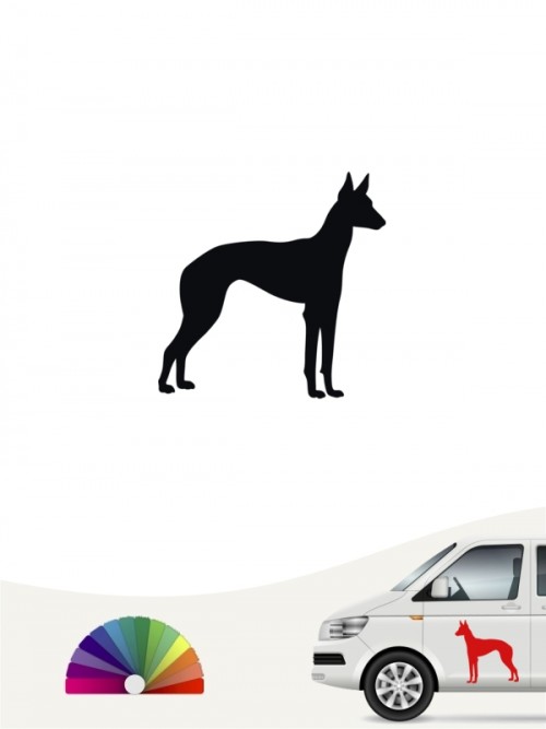 Hunde-Autoaufkleber Podenco 1 Mini von Anfalas.de