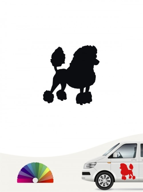 Hunde-Autoaufkleber Pudel 1a Mini von Anfalas.de