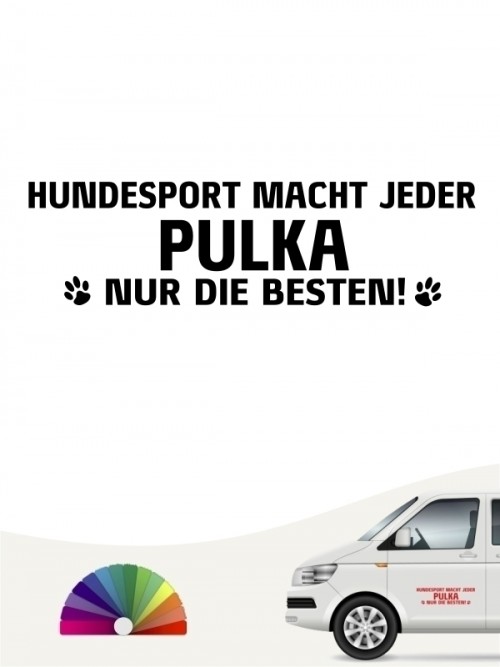 Hunde-Autoaufkleber Pulka nur die Besten von Anfalas.de