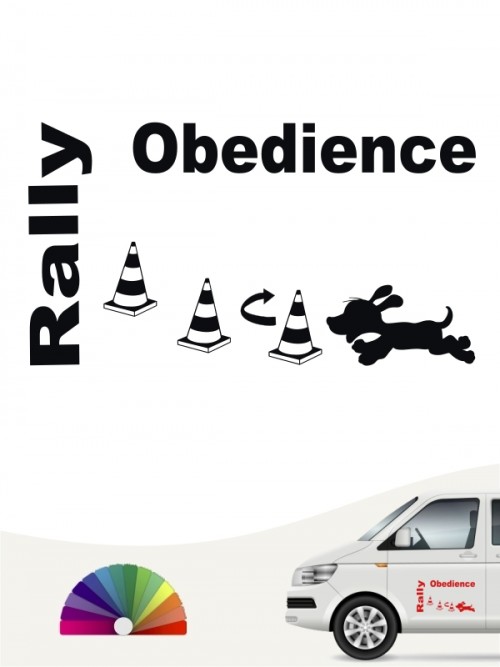 Rally Obedience Aufkleber von Anfalas.de