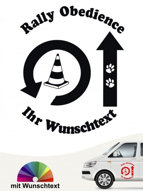 Hunde-Autoaufkleber Rally Obedience 6 von Anfalas.de