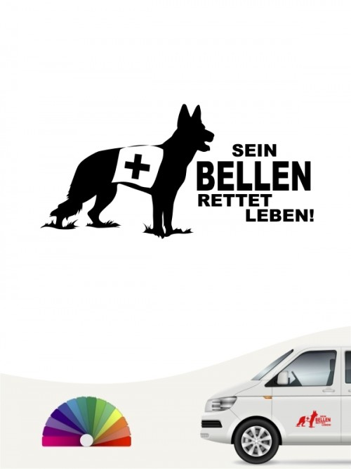 Rettungshund Team Heckscheibenaufkleber mit Wunschtext von 