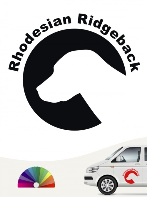 Rhodesian Ridgeback Hundeaufkleber von anfalas.de