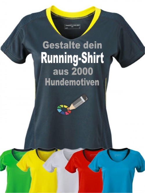 Damen Running T-Shirt mit Wunschmotiv 