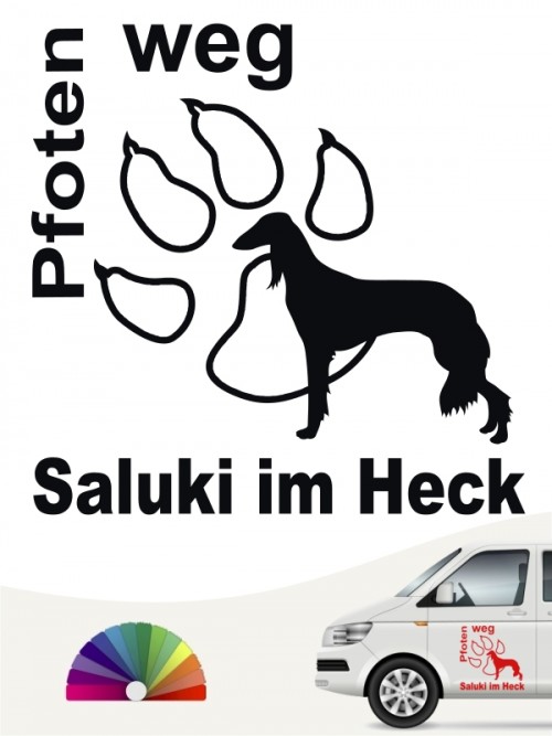 Hunde-Autoaufkleber Saluki 5 von Anfalas.de